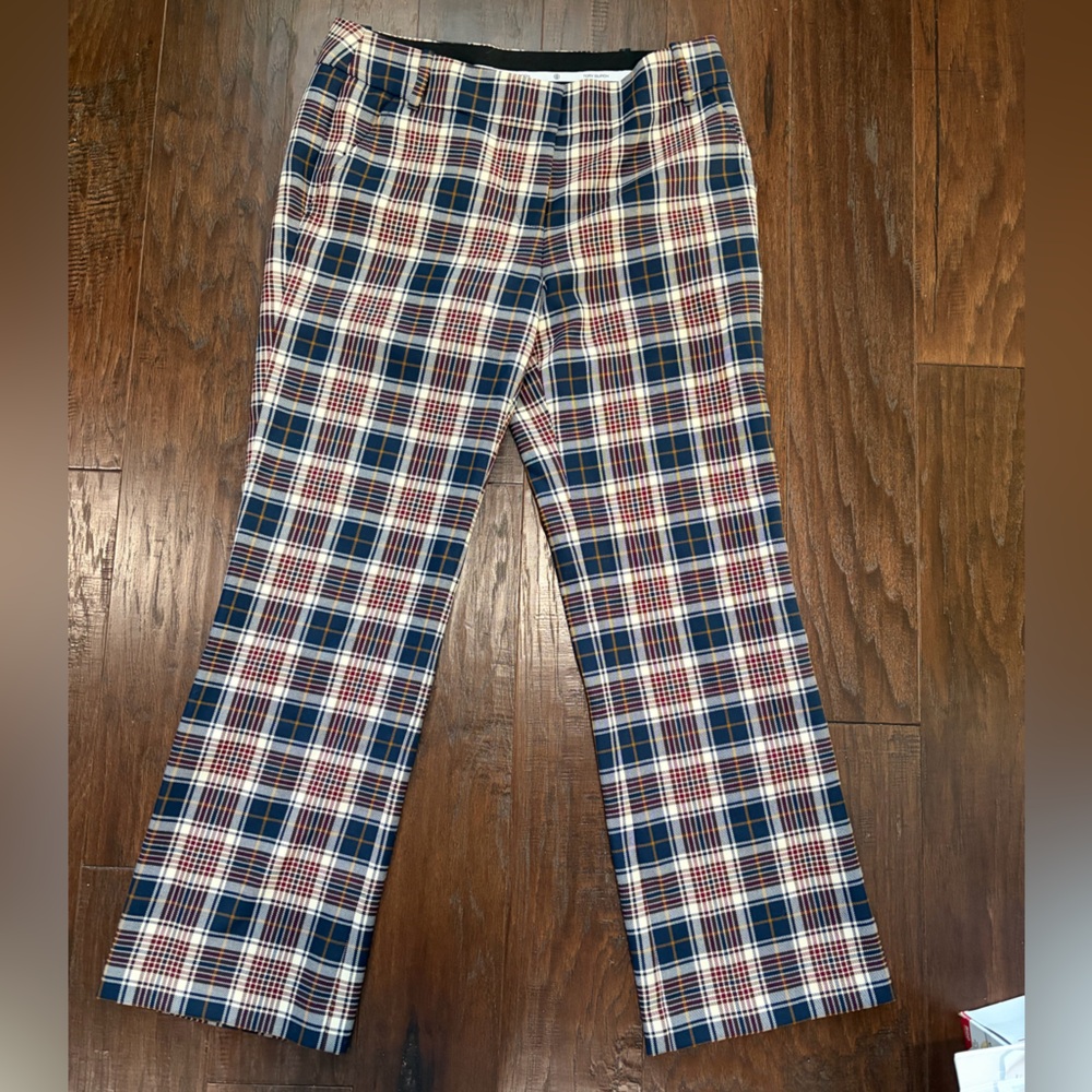 Tory Burch Garrett Straight Leg Plaid Pants in Milano Tartan Plaid